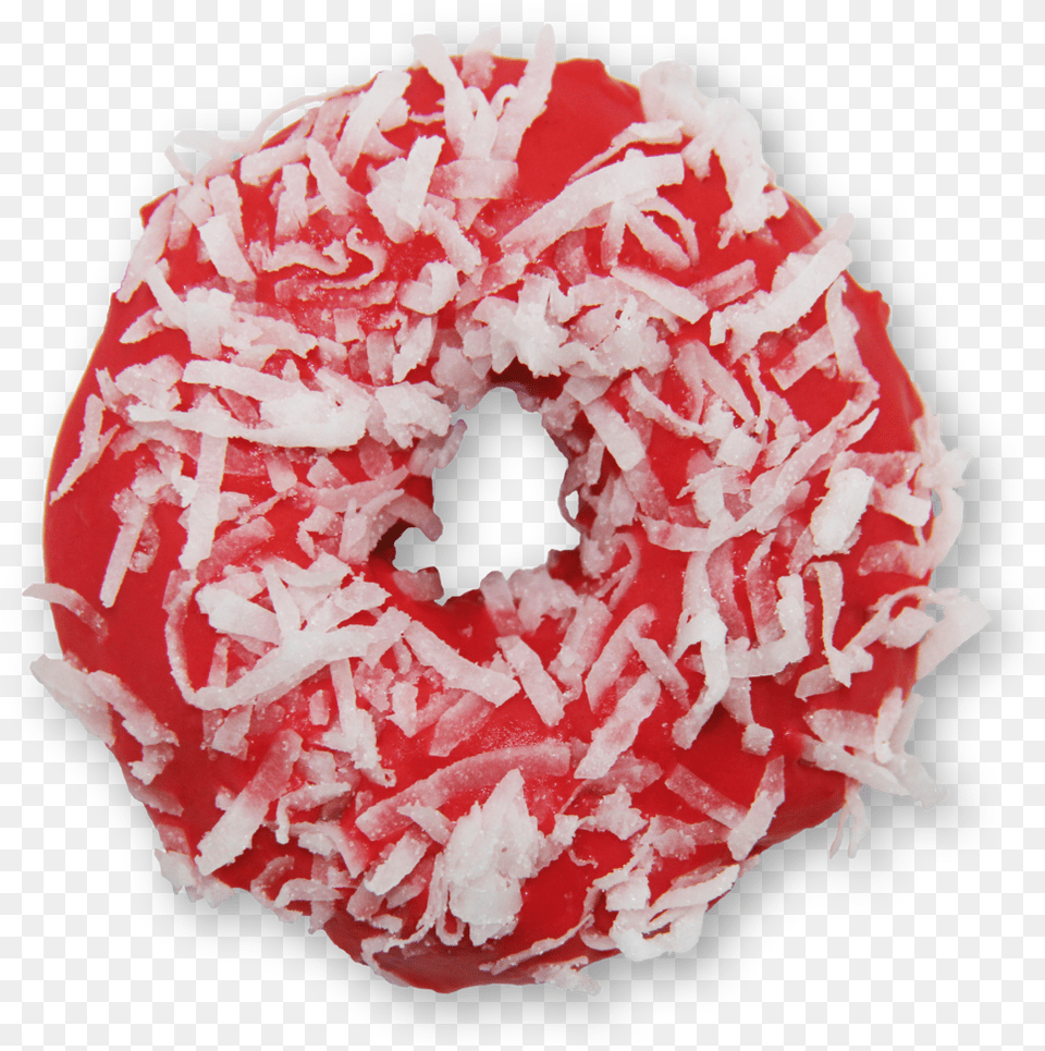 Strawberry Coconut Strawberry, Food, Sweets, Donut, Flower Free Png