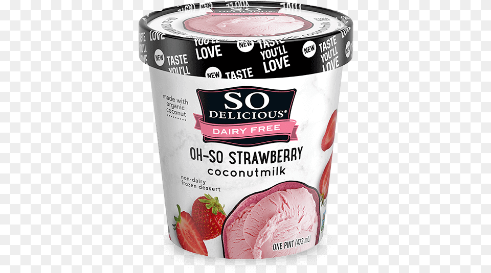 Strawberry Coconutmilk Frozen Dessertclass Pro Xlgimg So Delicious Cashew Ice Cream Vanilla, Yogurt, Dessert, Food, Ice Cream Png