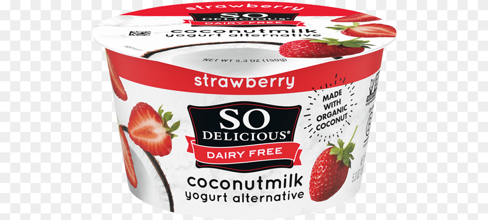 Strawberry Coconutmilk Yogurtclass Pro Xlgimg So Delicious Yogurt, Dessert, Food, Produce, Plant Free Png