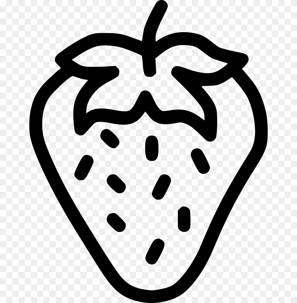 Strawberry Fruit, Stencil, Food, Plant, Produce Png
