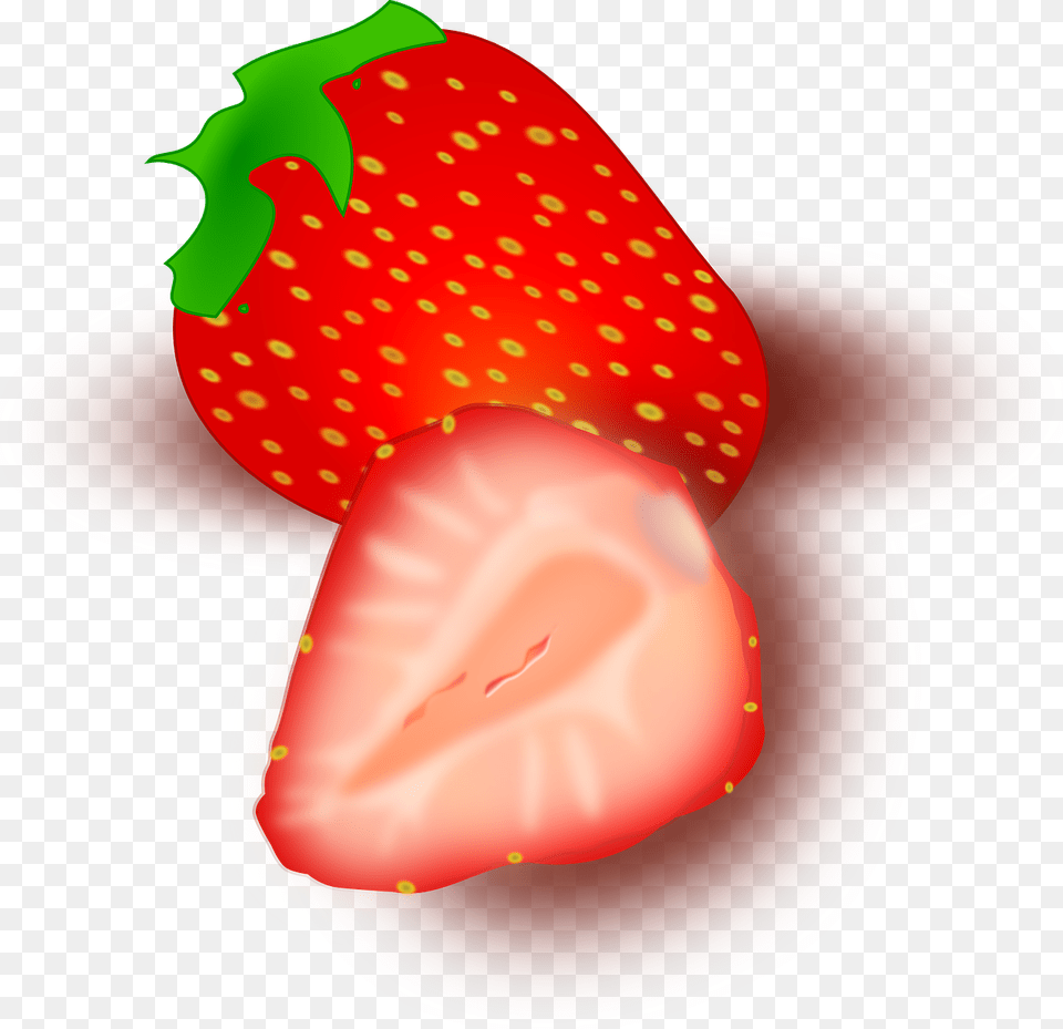 Strawberry Fruit Cut Sliced Slices, Berry, Food, Plant, Produce Free Png