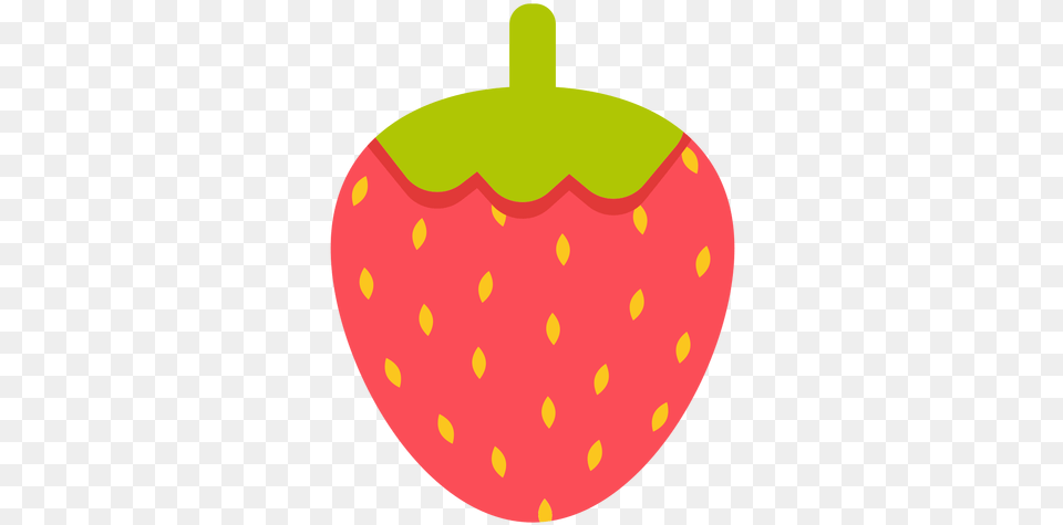 Strawberry Fruit Flat Circle, Berry, Food, Plant, Produce Free Png