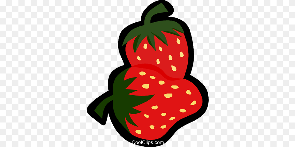 Strawberry Fruit Royalty Vector Clip Art Illustration, Berry, Produce, Plant, Food Free Png