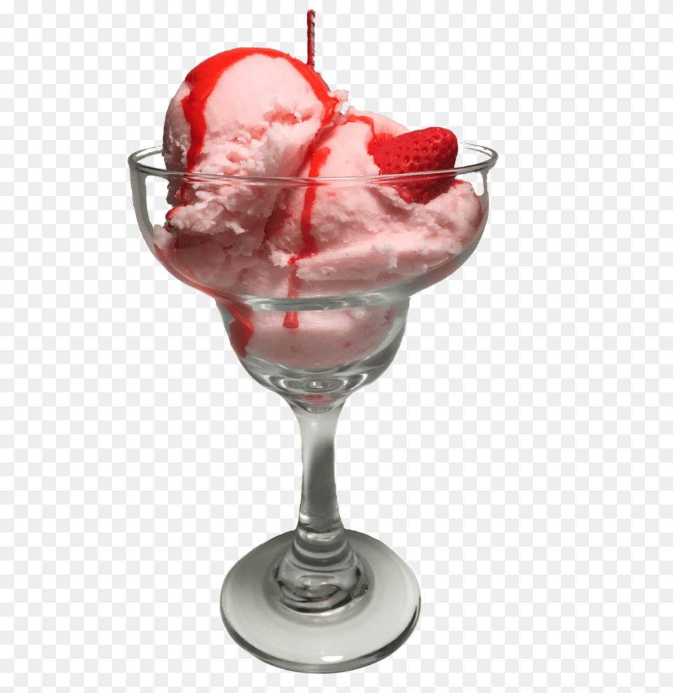 Strawberry Ice Cream Candle Strawberry Sundae, Dessert, Food, Ice Cream, Smoke Pipe Free Transparent Png