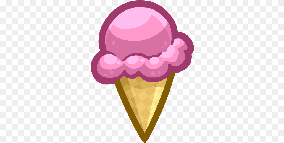 Strawberry Ice Cream Cone Pink Ice Cream Emoji, Dessert, Food, Ice Cream Free Png Download