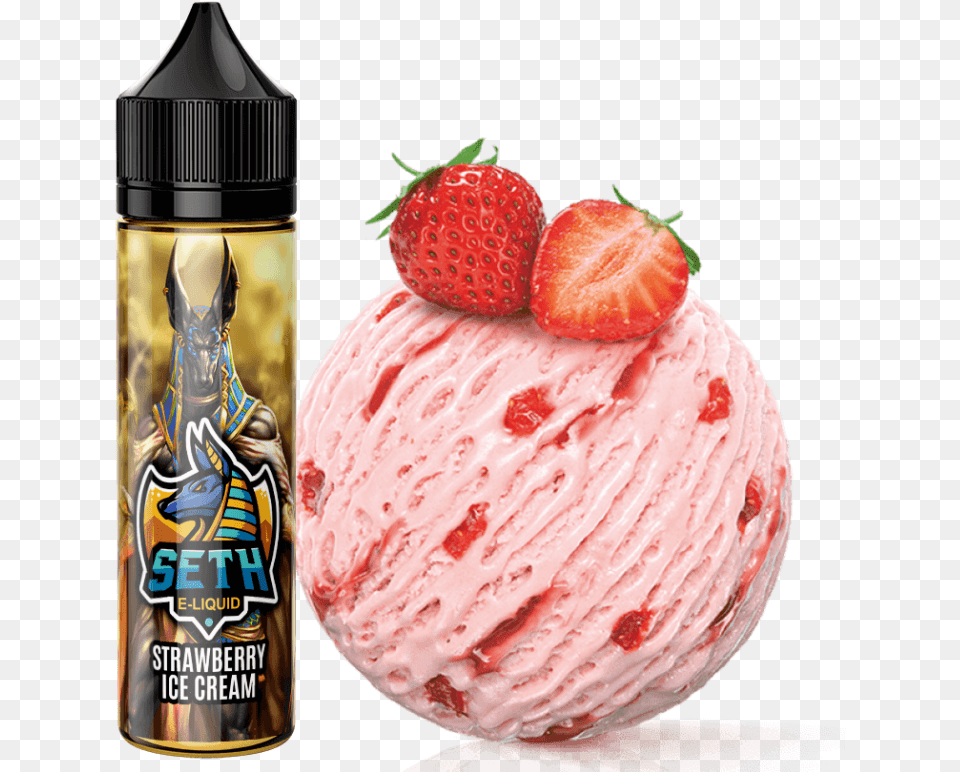 Strawberry Ice Cream E Liquid Strawberry Flavor Ice Cream, Dessert, Food, Ice Cream, Berry Free Png Download