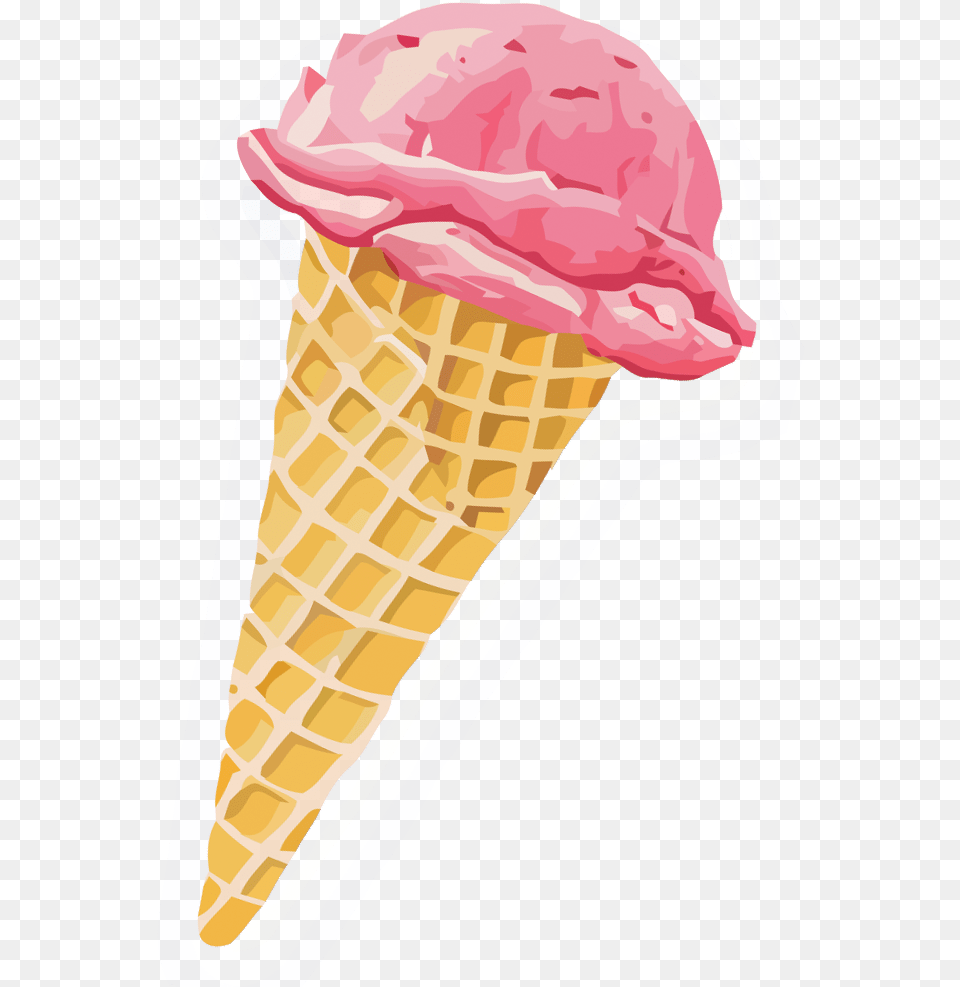 Strawberry Ice Cream Ice Cream Cone Vector Ice Cream, Dessert, Food, Ice Cream, Baby Free Png