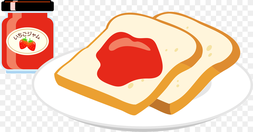 Strawberry Jam On Toast Clipart, Bread, Food, Ketchup Free Png Download
