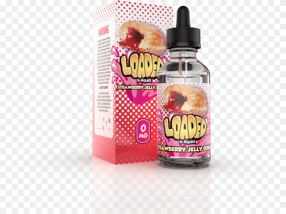 Strawberry Jelly Donut Strawberry Jelly Donuts Loaded, Bottle, Food, Sweets, Bread Free Png Download