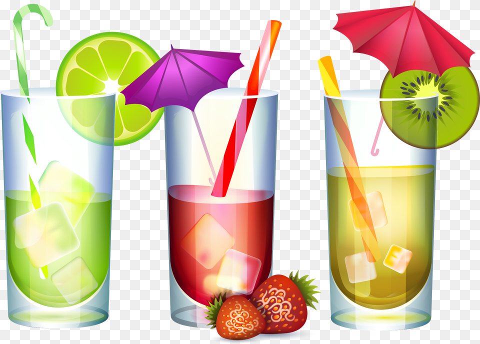 Strawberry Juice Euclidean Vector Batida, Alcohol, Beverage, Cocktail, Mojito Png