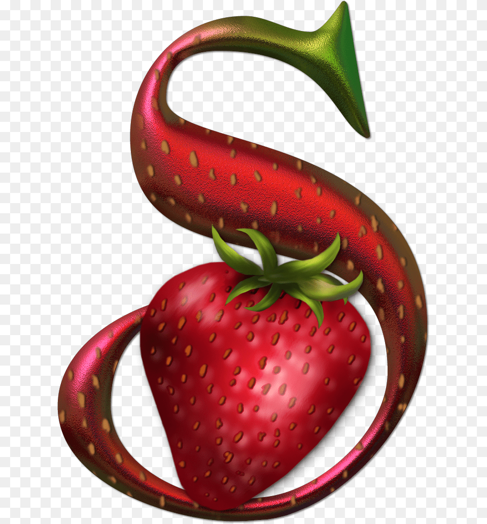 Strawberry Letras Decoradas Con Frutas, Berry, Food, Fruit, Plant Free Png Download