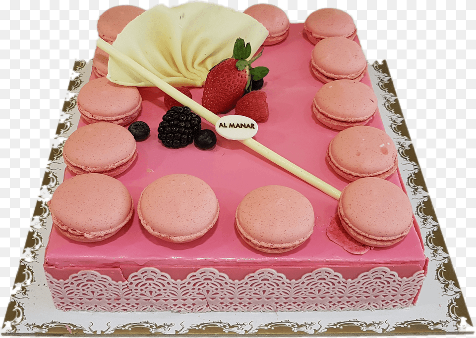 Strawberry Macaron Cake, Food, Sweets, Birthday Cake, Cream Free Transparent Png