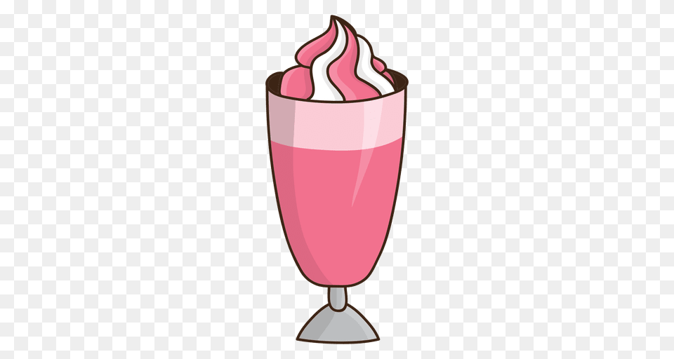 Strawberry Milkshake Dessert Flat, Beverage, Smoothie, Milk, Juice Free Transparent Png