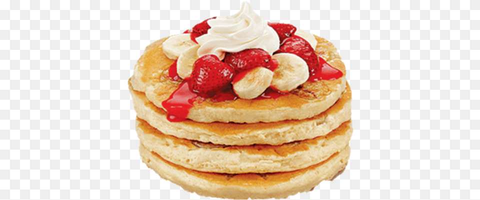 Strawberry Pancakes Transparent Background, Bread, Food, Pancake, Whipped Cream Free Png