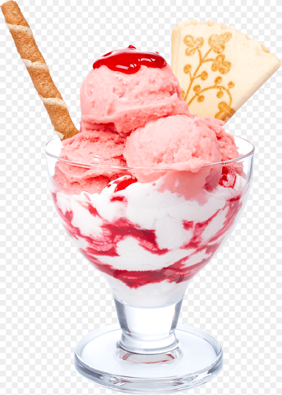 Strawberry Parfait Ice Cream Ice Cream Dessert, Food, Ice Cream, Sundae, Bread Png