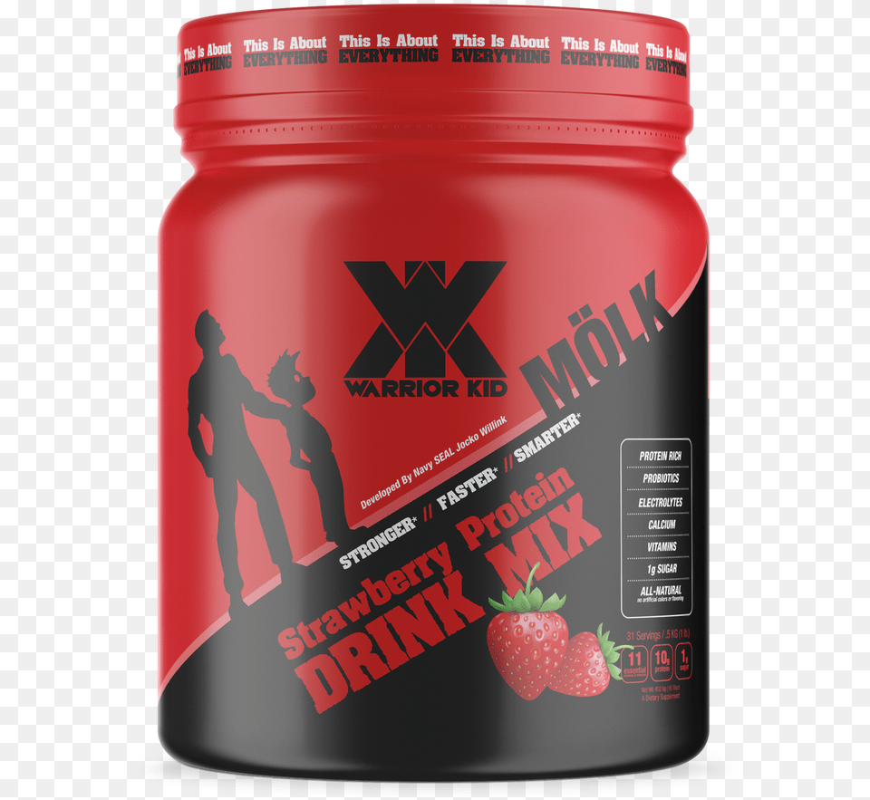 Strawberry Protein Drink Mix Caffeinated Drink, Jar, Produce, Plant, Person Free Png