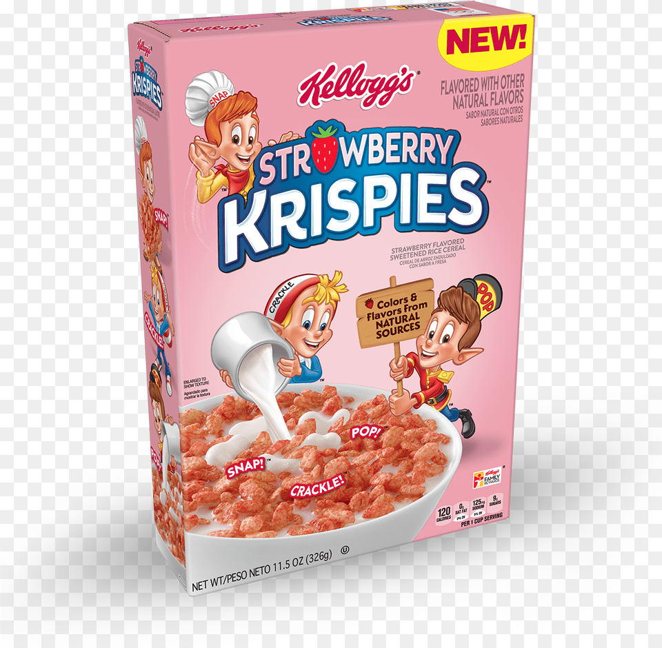 Strawberry Rice Krispies Cereal, Baby, Person, Face, Head Png