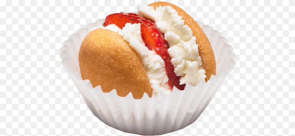 Strawberry Shortcake Bite Cupcake, Food, Hot Dog, Cake, Cream Free Png Download