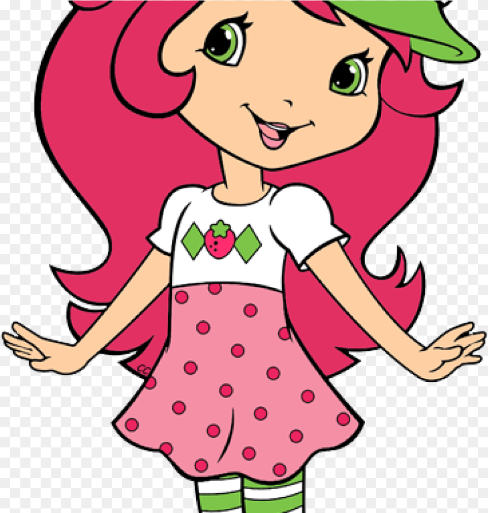 Strawberry Shortcake Clipart Strawberry Shortcake Berry Cartoon Characters Strawberry Shortcake, Baby, Pattern, Person, Face Free Transparent Png