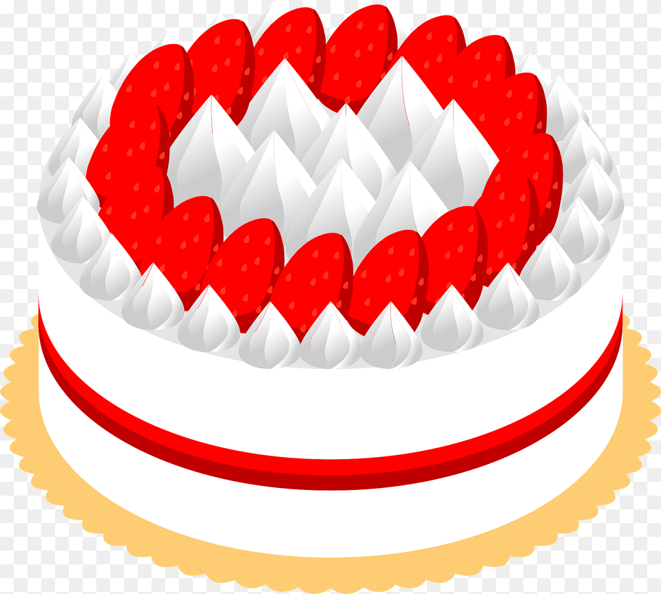 Strawberry Shortcake Dessert Clipart, Birthday Cake, Cake, Cream, Food Png