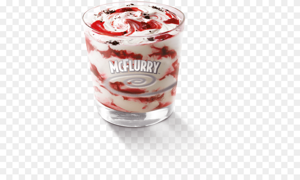 Strawberry Shortcake Mcflurry Ice Cream, Dessert, Food, Yogurt, Ketchup Free Png Download