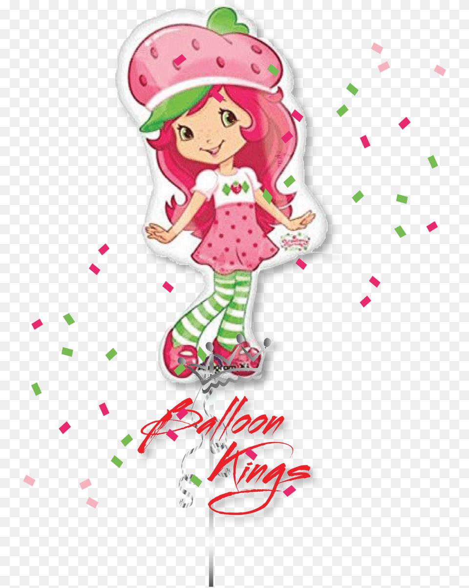 Strawberry Shortcake Shape Birthday Teddy Bear With Balloons, Baby, Person, Face, Head Free Png