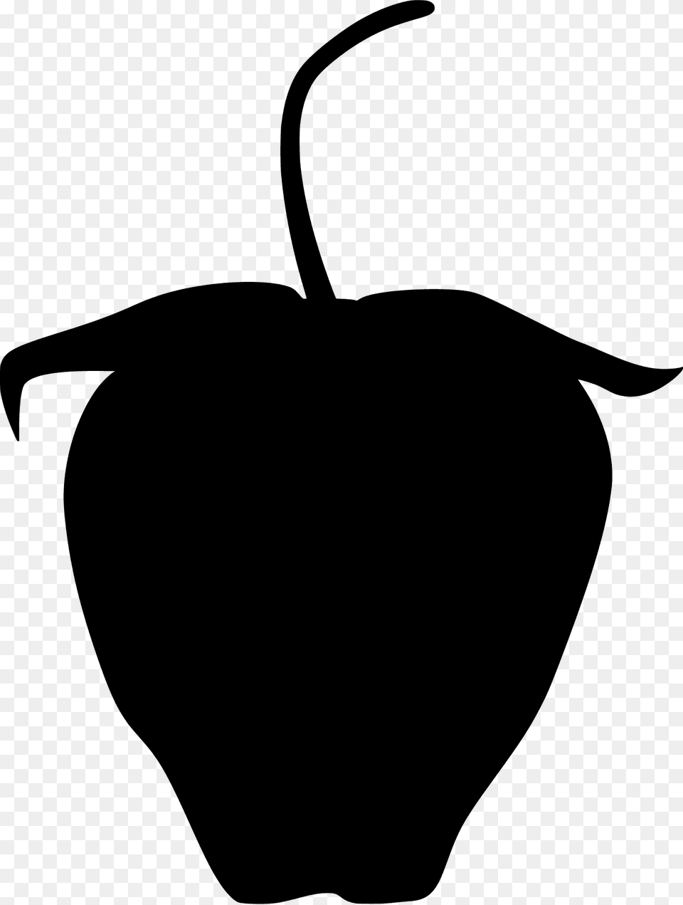Strawberry Silhouette, Apple, Food, Fruit, Plant Png Image