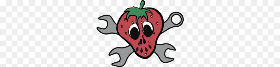Strawberry Skull Mechanic Clip Art, Berry, Food, Fruit, Plant Free Transparent Png