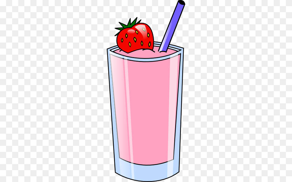 Strawberry Smoothie Cup Clip Art, Beverage, Juice, Milk, Milkshake Png Image