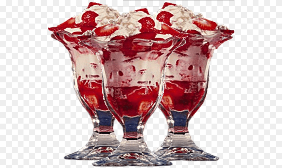 Strawberry Sundae, Cream, Dessert, Food, Ice Cream Png Image