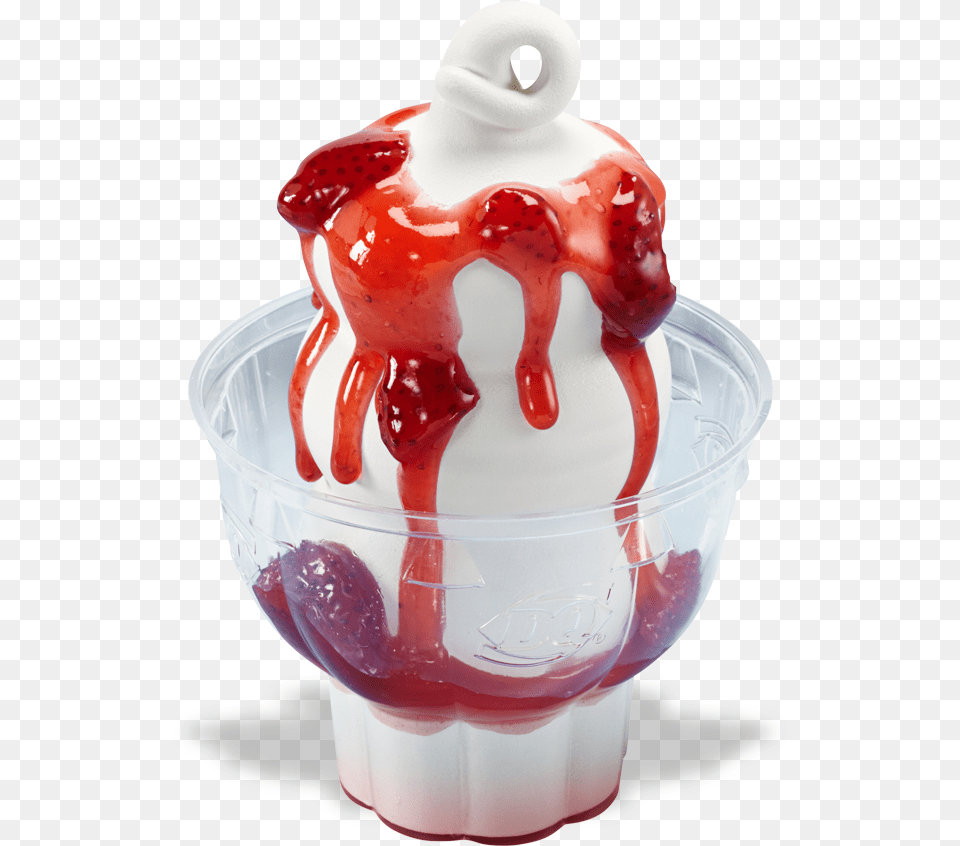 Strawberry Sundae Dairy Queen Strawberry Sundae, Cream, Dessert, Food, Ice Cream Png