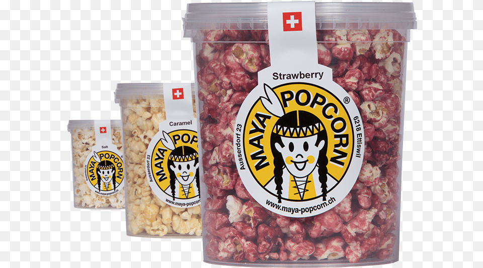 Strawberry Wonderfully Aromatic Strawberry Popcorn Maya Popcorn, Food, Snack, Person, Ketchup Png