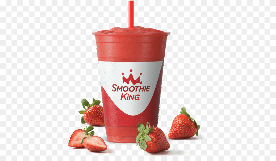 Strawberry X Treme Smoothie Smoothie King Smoothie King Strawberry Smoothie, Berry, Produce, Plant, Fruit Free Png Download