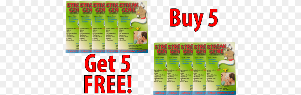 Streak Genie Buy 5 Get 5 Free Streak Genie, Advertisement, Poster, Text, Person Png