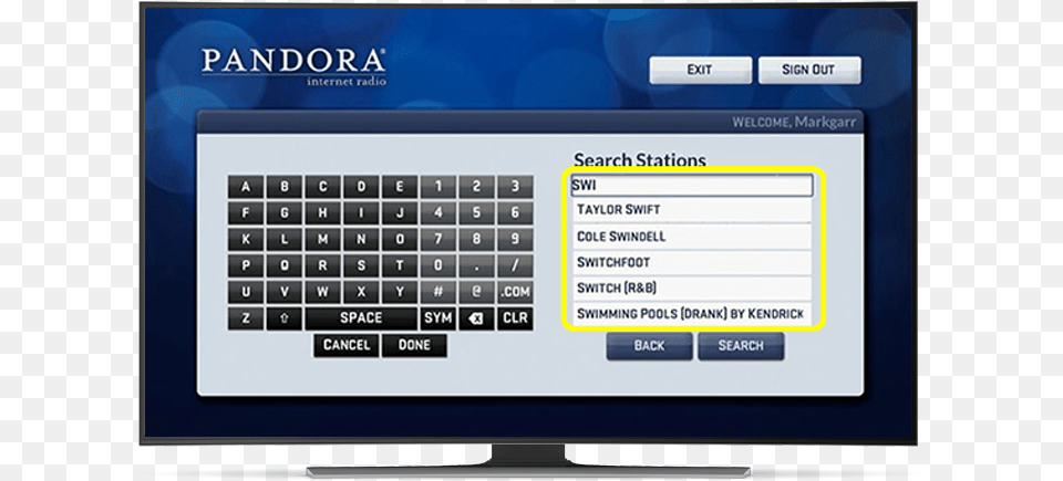 Stream Pandora Through Dish On Your Television Hopper Dish On Screen Keyboard, Monitor, Computer Hardware, Electronics, Hardware Free Transparent Png