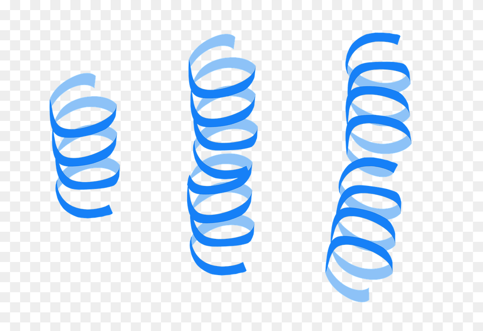 Streamers Blue, Coil, Spiral Free Png Download