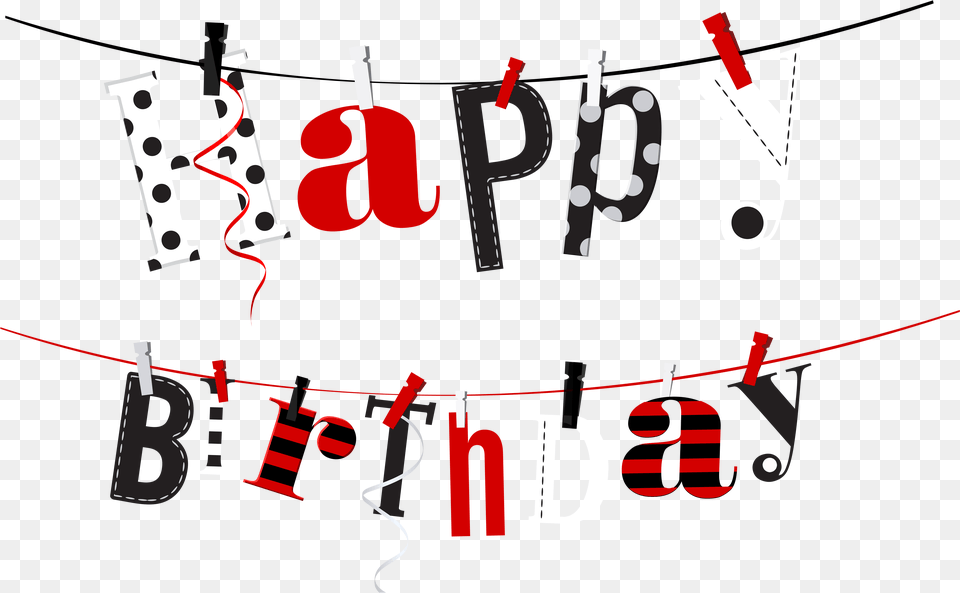 Streamers Cliparts For Happy Birthday, Text, Dynamite, Weapon Free Transparent Png