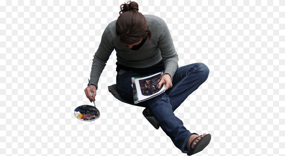 Street Artist Painting On The Ground People Painting, Pants, Clothing, Shoe, Person Free Png