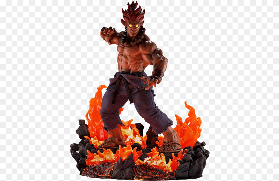 Street Fighter Akuma 10 Year Ultimate Statue By Pop Culture Akuma, Mountain, Nature, Outdoors, Adult Free Transparent Png
