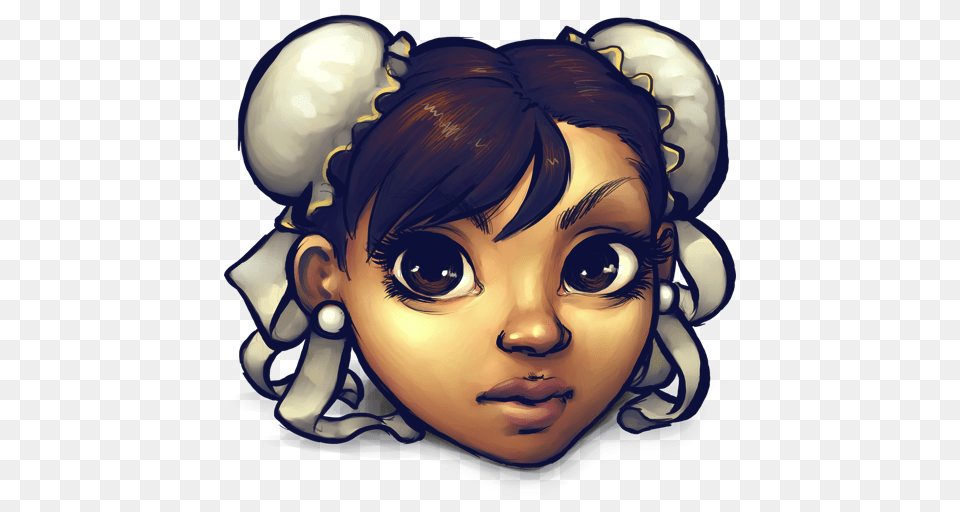 Street Fighter Chun Li Icon Ultrabuuf Iconset Mattahan, Head, Portrait, Photography, Face Png