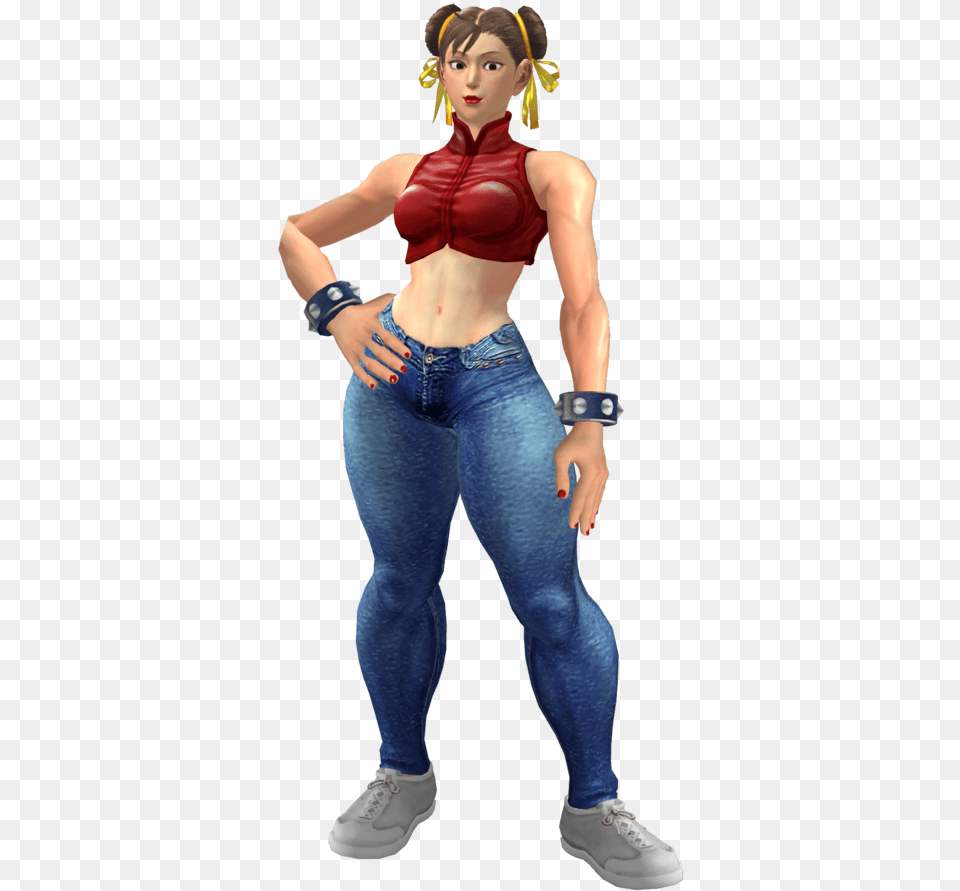 Street Fighter Chun Li Jeans By Caliburwarrior D8b9tq5 Girl, Clothing, Shoe, Pants, Footwear Free Png