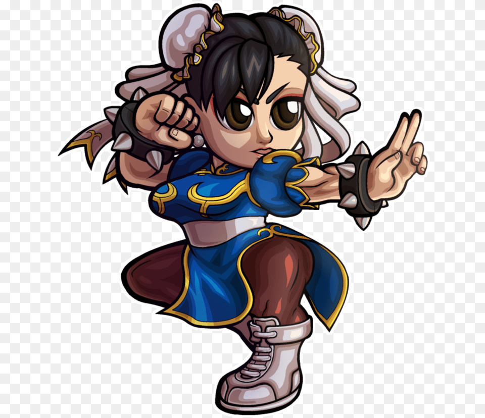 Street Fighter Clipart Cartoon Street Fighter Chibi, Book, Comics, Publication, Baby Free Png Download