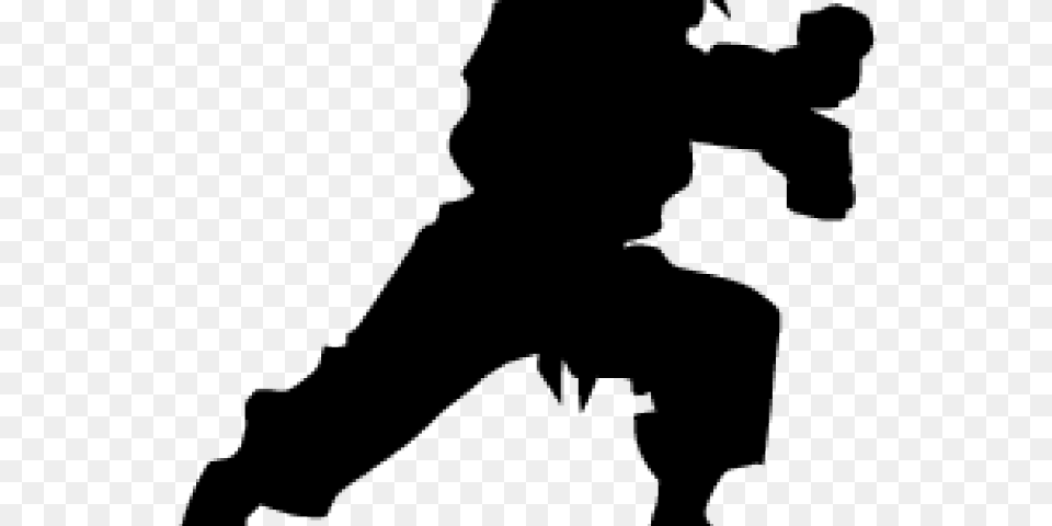 Street Fighter Clipart Silhouette Street Fighter Ken Silhouette, Martial Arts, Person, Sport, Baby Png Image
