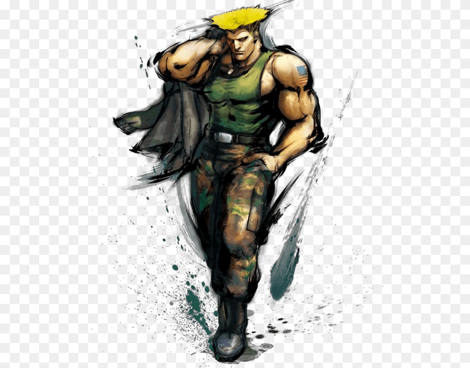 Street Fighter Guile Memes, Art, Painting, Adult, Person Png Image