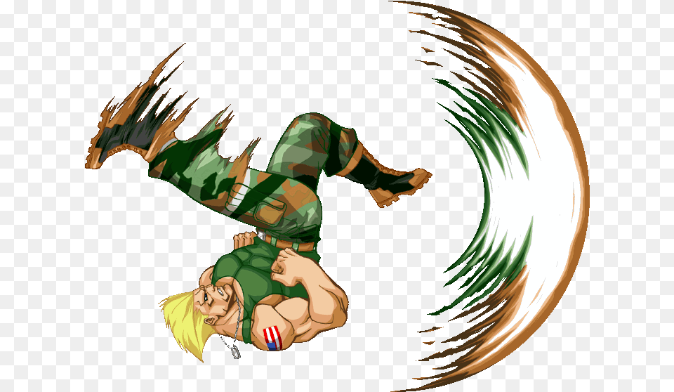 Street Fighter Karate Kick Ko Clipart Street Fighter Guile Flash Kick, Book, Comics, Publication, Person Png Image