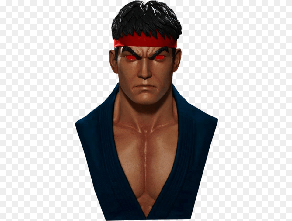 Street Fighter Life Size Bust Evil Ryu Street Fighter Evil Ryu Dolls, Adult, Male, Man, Person Png
