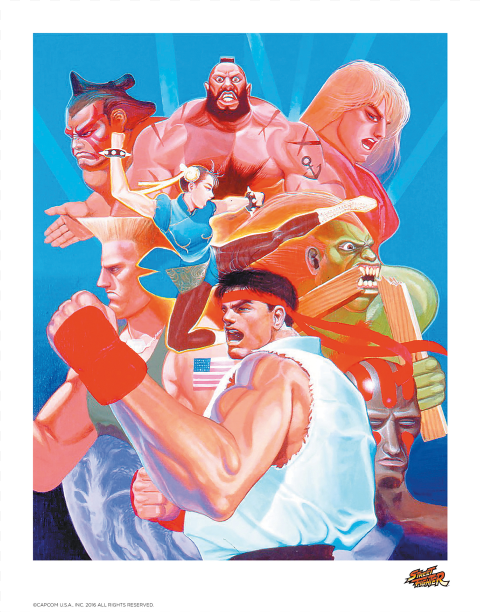Street Fighter Lithograph Hadouken Street Fighter Ii The World Warrior Poster, Adult, Female, Person, Woman Free Png