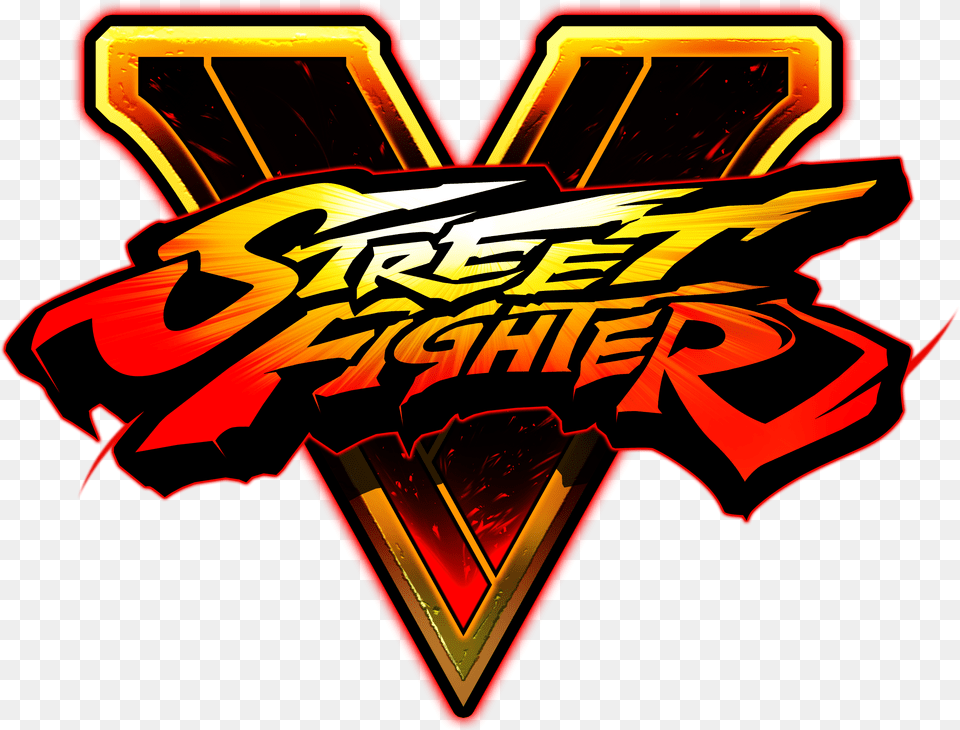 Street Fighter V Logo Clipart Library Download Street Fighter V Logo, Emblem, Symbol, Light, Person Png