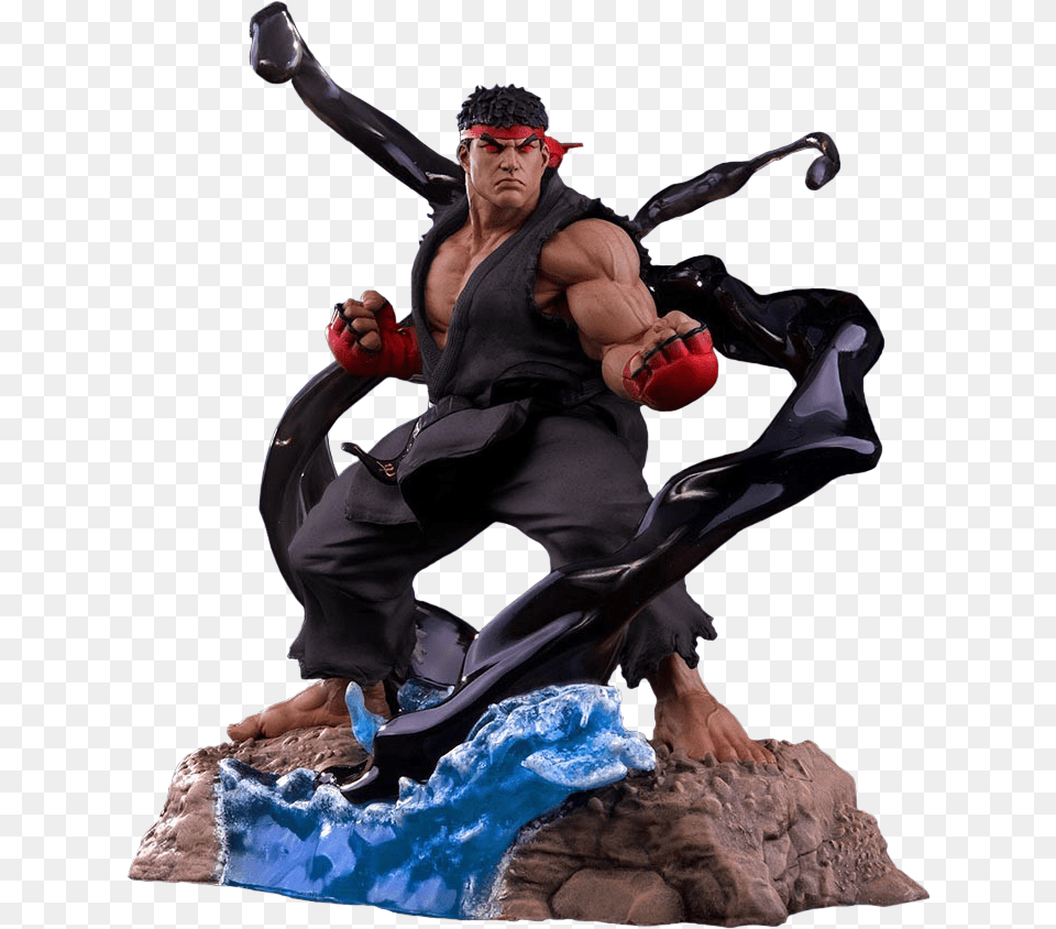 Street Fighter V Ryu Statue Street Fighter, Adult, Male, Man, Person Png Image