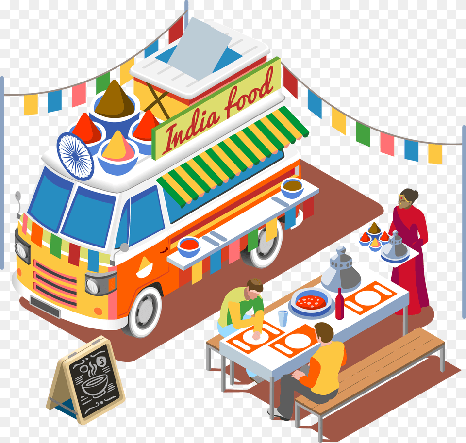 Street Food Fast Food Barbecue Grill Food Truck Indian Food Truck Clip Art, Transportation, Van, Vehicle, Adult Free Transparent Png